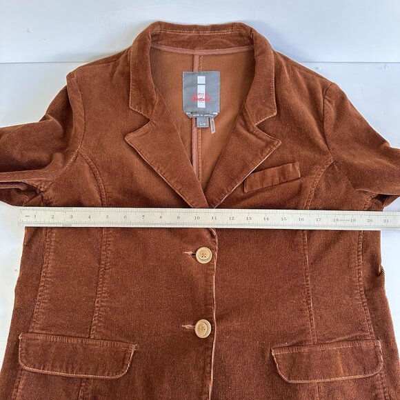 I Jeans by Buffalo Corduroy Blazer Tanya L Brown Elbow Patch Equestrian Academia - Picture 9 of 16